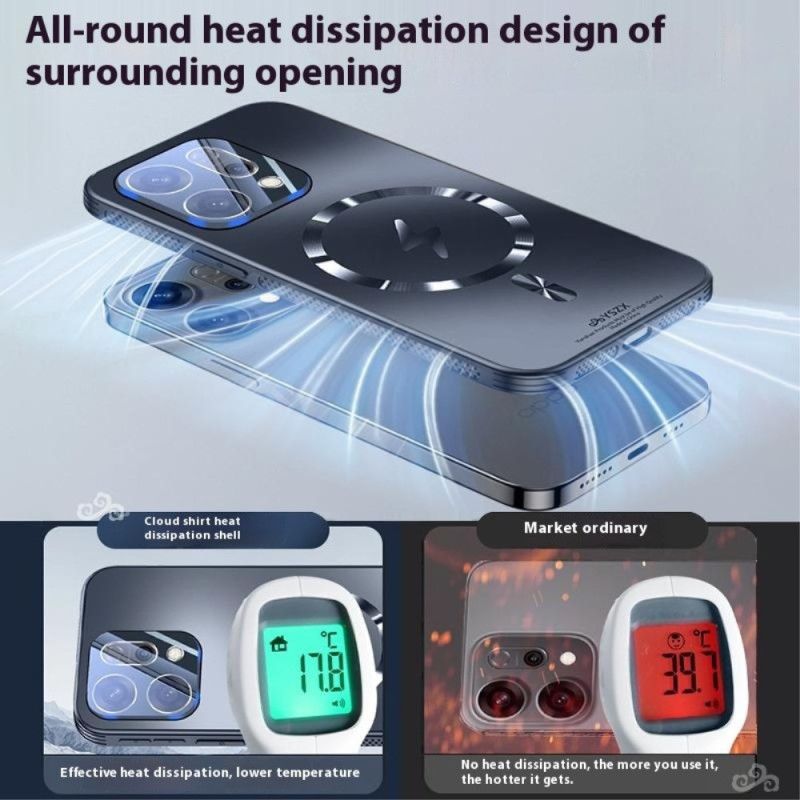 Coque Oppo Reno 14 5G Compatible MagSafe Effet Métal