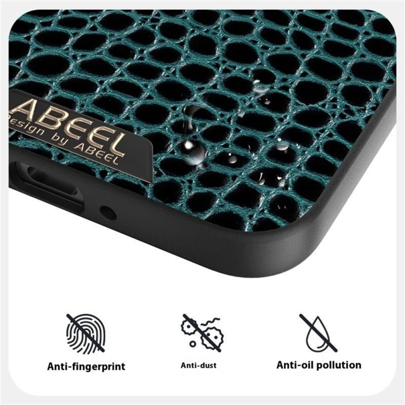 Coque Oppo Reno 14 5G Compatible MagSafe Texture Crocodile ABEEL