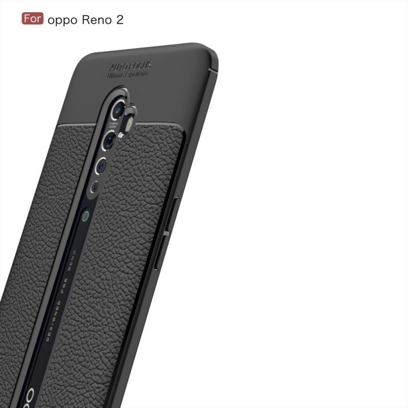 Coque Oppo Reno 2 Effet Cuir Litchi Double Line