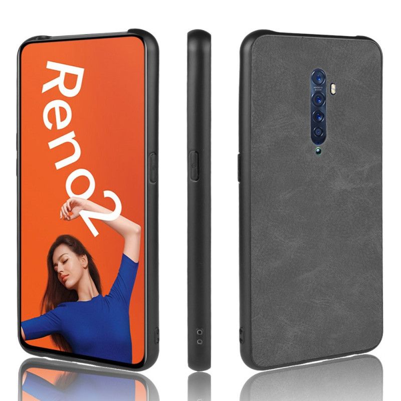 Coque Oppo Reno 2 Effet Cuir Look Raffiné