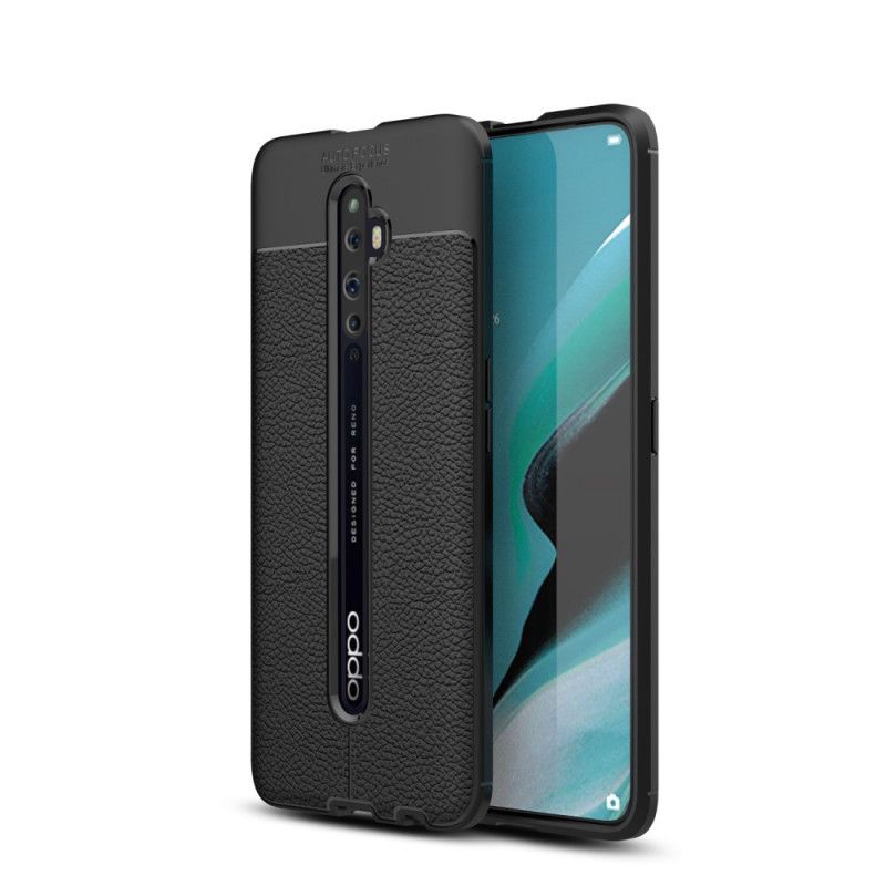 Coque Oppo Reno 2z Effet Cuir Litchi Double Line