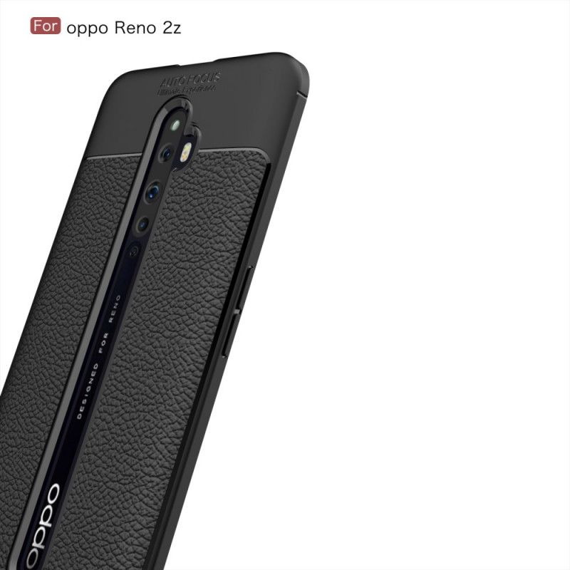 Coque Oppo Reno 2z Effet Cuir Litchi Double Line