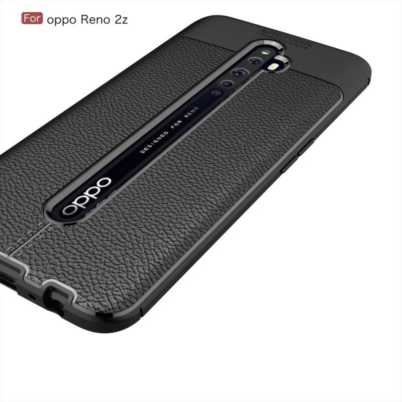 Coque Oppo Reno 2z Effet Cuir Litchi Double Line