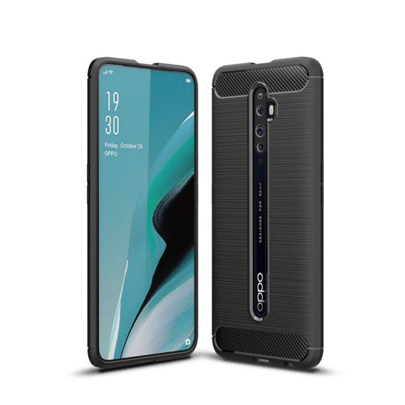 Coque Oppo Reno 2z Fibre Carbone Brossée