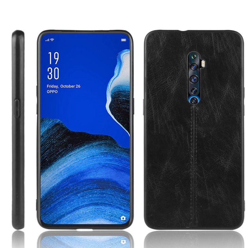 Coque Oppo Reno 2z Style Cuir Coutures