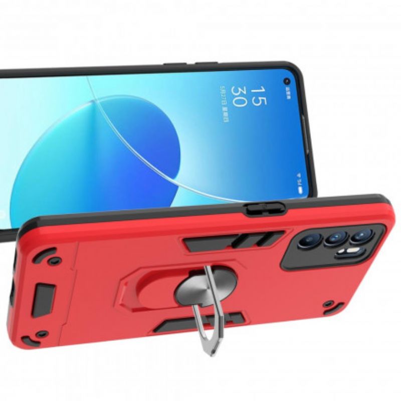 Coque Oppo Reno 6 5G Détachable Anneau-support