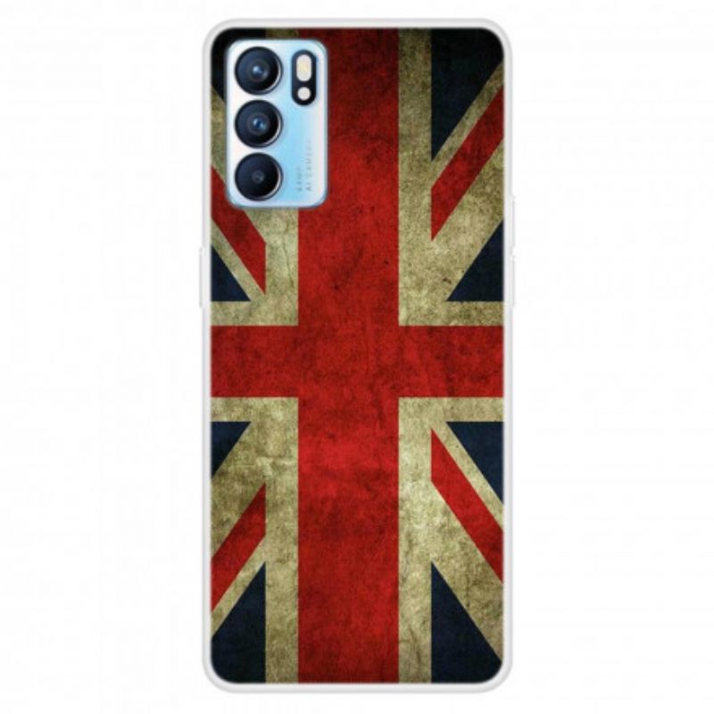 Coque Oppo Reno 6 5G Drapeau Anglais