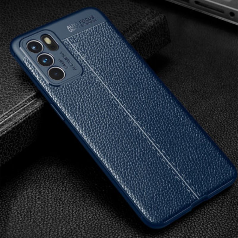 Coque Oppo Reno 6 5G Effet Cuir Litchi