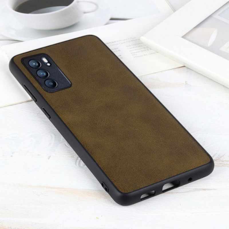 Coque Oppo Reno 6 5G Effet Cuir Look Raffiné