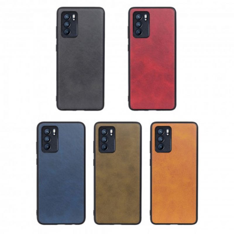 Coque Oppo Reno 6 5G Effet Cuir Look Raffiné