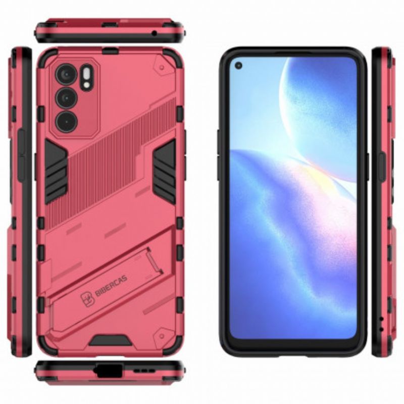 Coque Oppo Reno 6 5G Support Amovible Deux Positions Mains Libres