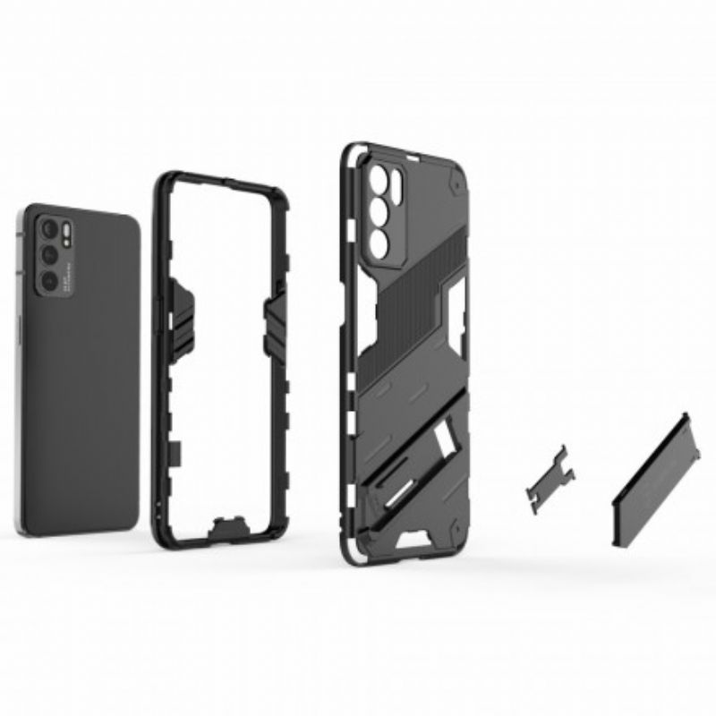 Coque Oppo Reno 6 5G Support Amovible Deux Positions Mains Libres