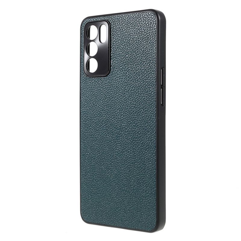 Coque Oppo Reno 6 5G Véritable Cuir Litchi