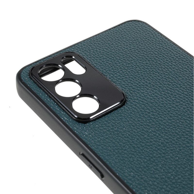 Coque Oppo Reno 6 5G Véritable Cuir Litchi