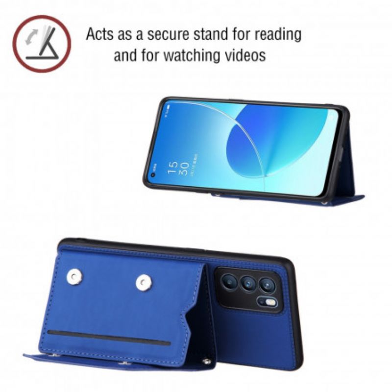 Coque Oppo Reno 6 Pro 5G Bandoulière Porte-cartes