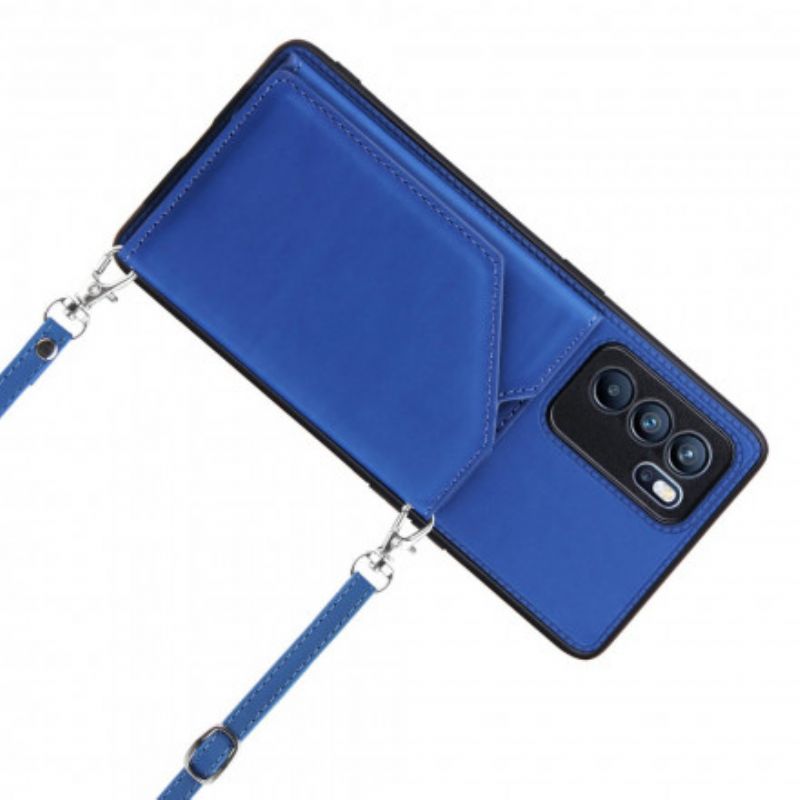 Coque Oppo Reno 6 Pro 5G Bandoulière Porte-cartes