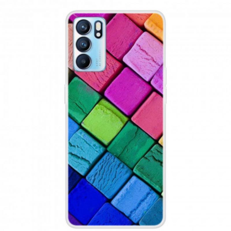 Coque Oppo Reno 6 Pro 5G Cubes Colorés