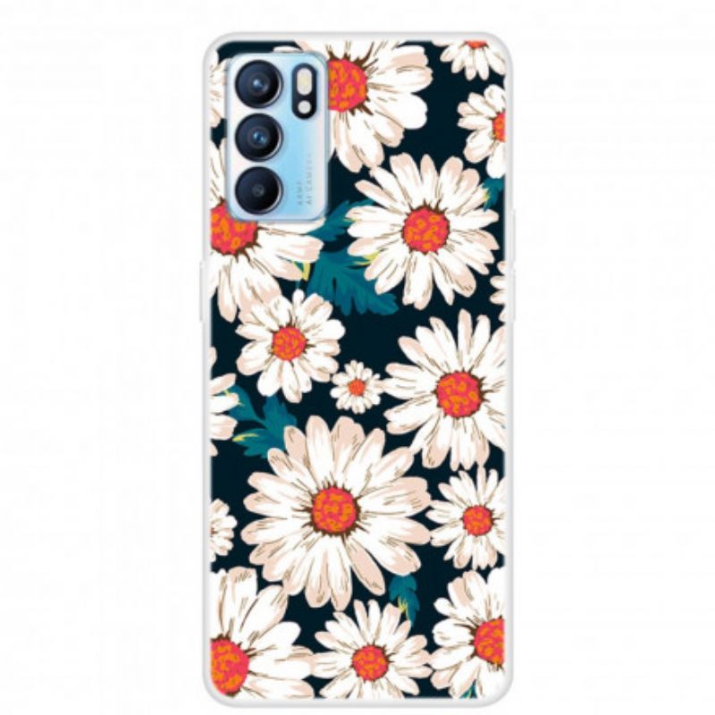 Coque Oppo Reno 6 Pro 5G Marguerites