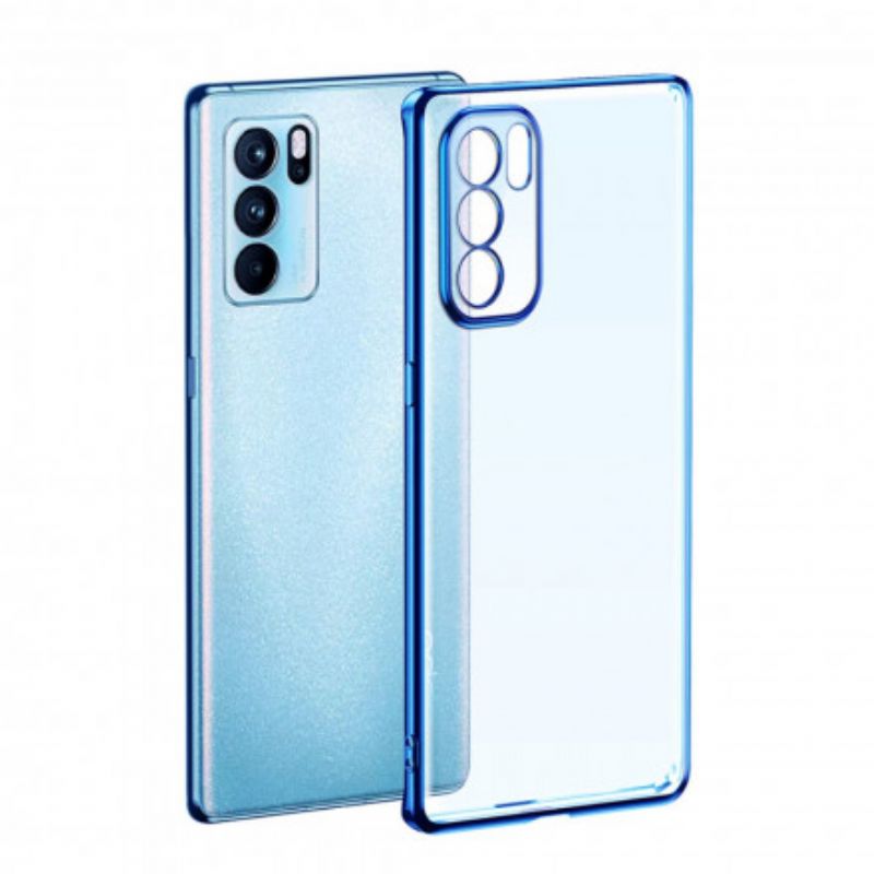 Coque Oppo Reno 6 Pro 5G Transparente Rebords Style Métal Sulada