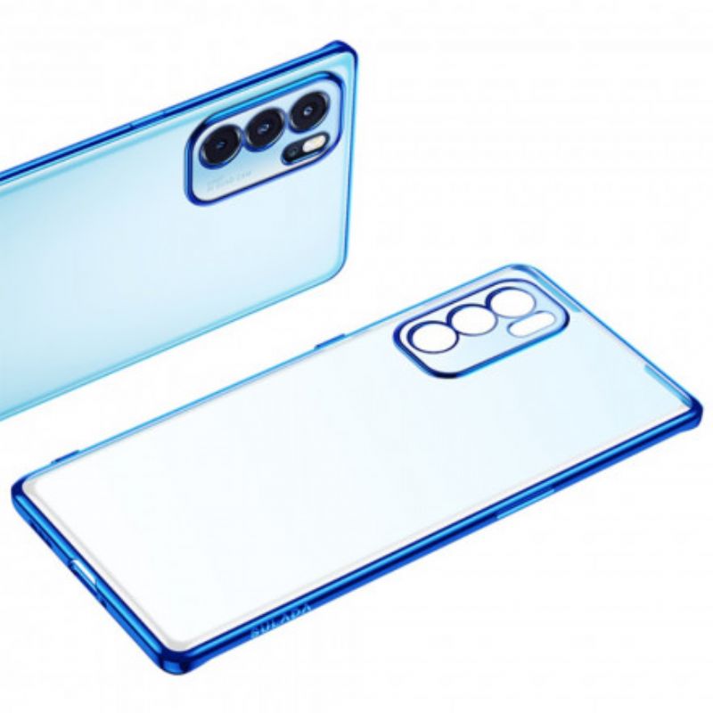 Coque Oppo Reno 6 Pro 5G Transparente Rebords Style Métal Sulada