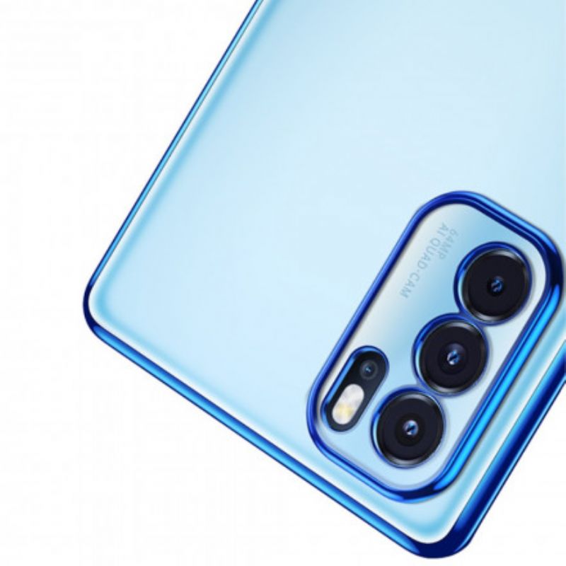 Coque Oppo Reno 6 Pro 5G Transparente Rebords Style Métal Sulada