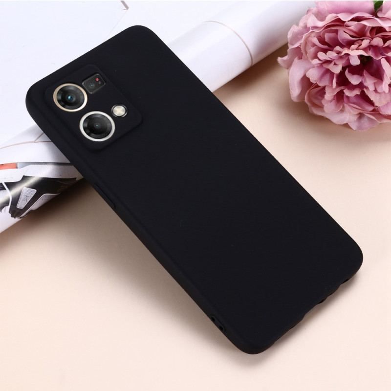 Coque Oppo Reno 7 Silicone Liquide Avec Lanière