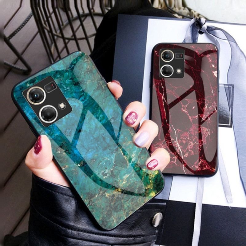 Coque Oppo Reno 7 Verre Trempé Marbre