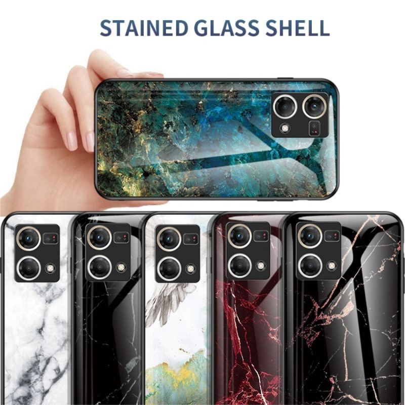 Coque Oppo Reno 7 Verre Trempé Marbre