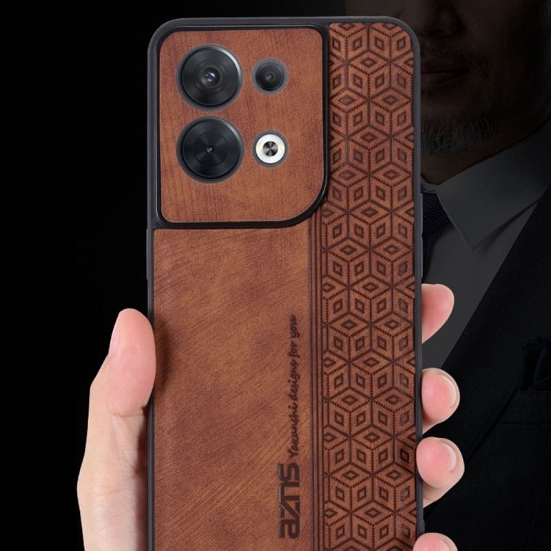 Coque Oppo Reno 8 Effet Cuir AZNS