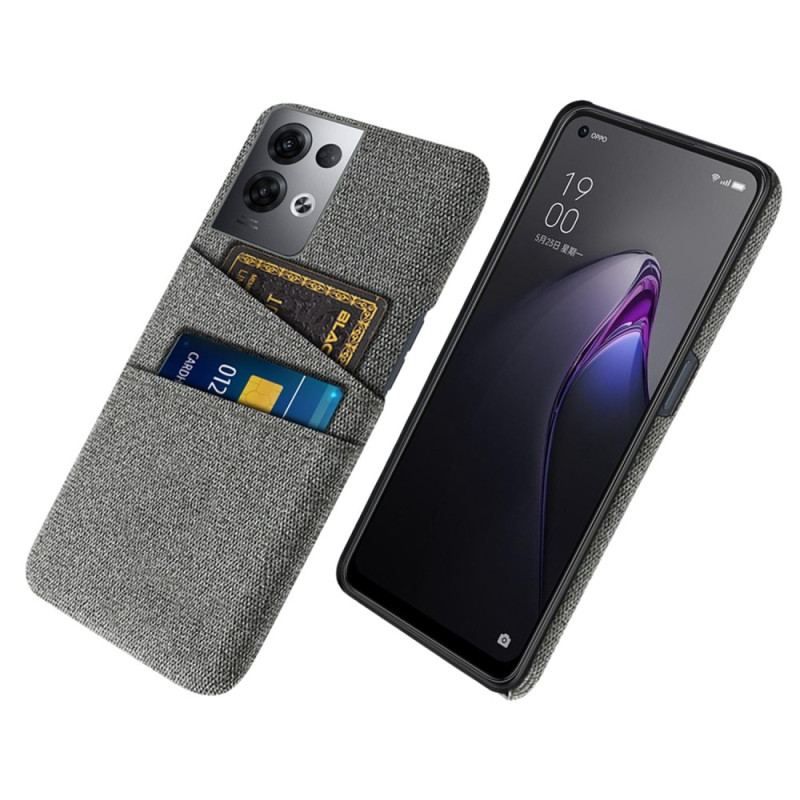 Coque Oppo Reno 8 Pro Tissu Porte-Cartes