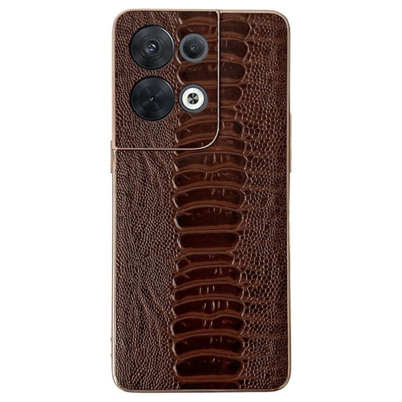 Coque Oppo Reno 8 Pro Vrai Cuir Style Crocodile