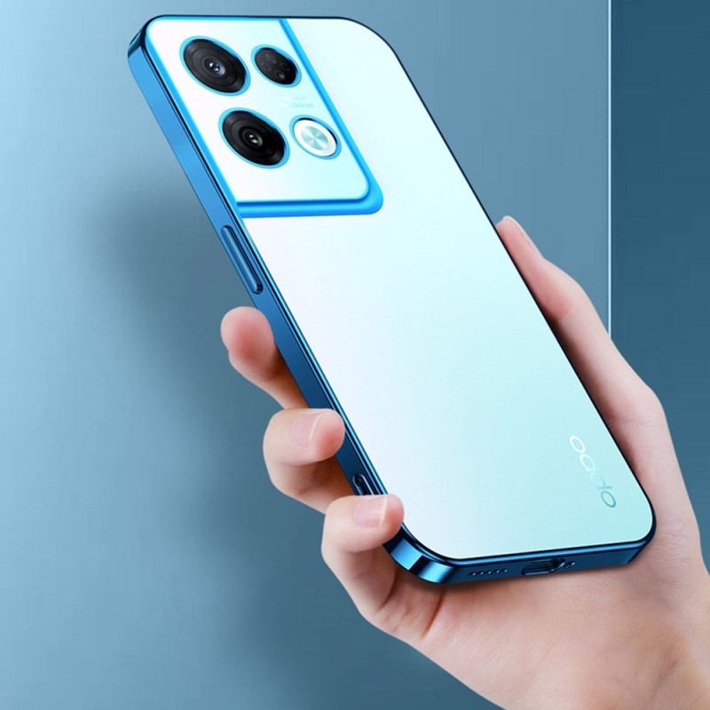 Coque Oppo Reno 8 Transparente Rebords Style Métal SULADA