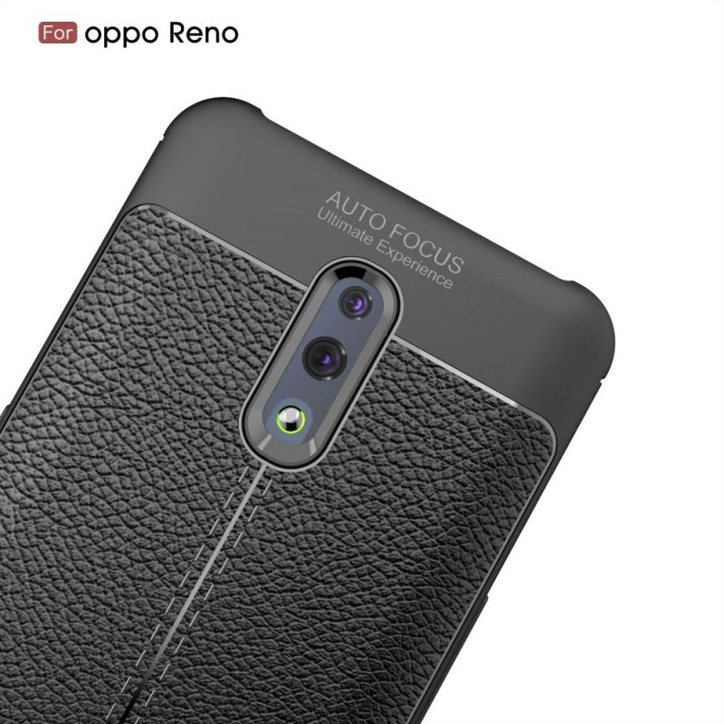 Coque Oppo Reno Effet Cuir Litchi