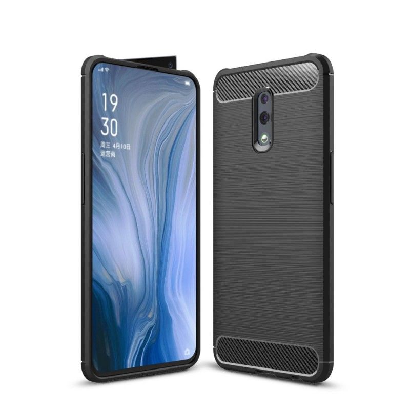 Coque Oppo Reno Fibre Carbone Brossée