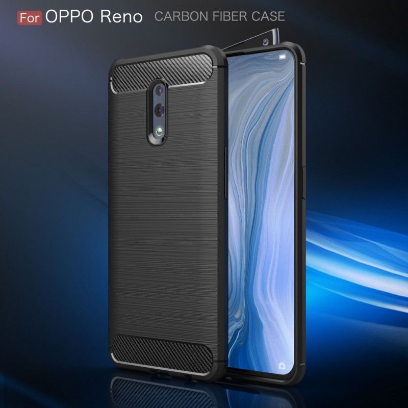 Coque Oppo Reno Fibre Carbone Brossée