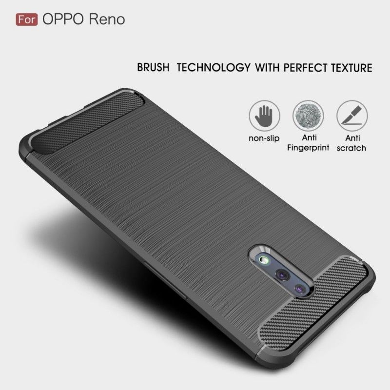 Coque Oppo Reno Fibre Carbone Brossée