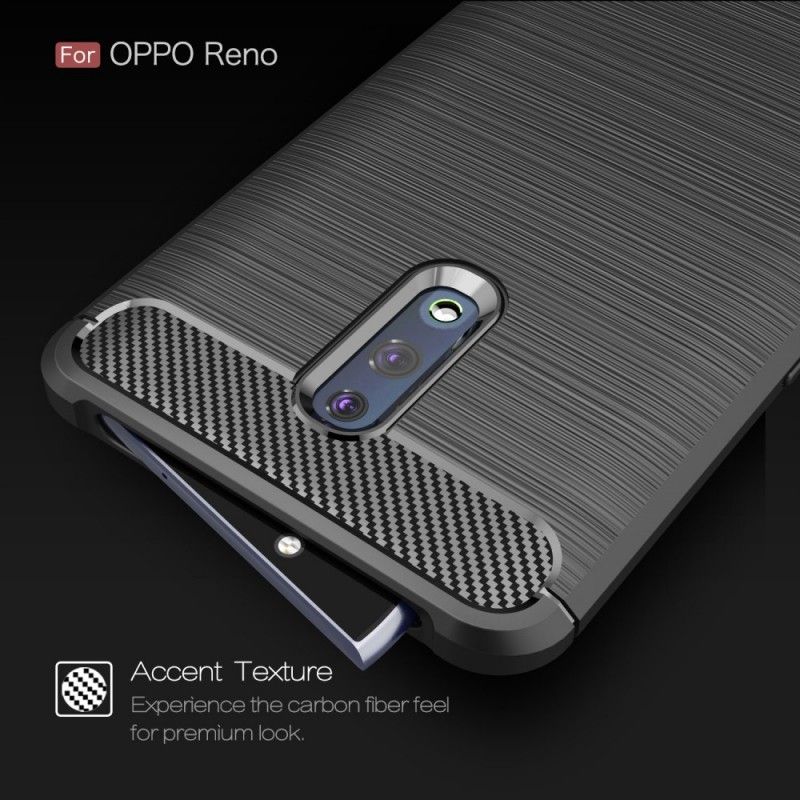 Coque Oppo Reno Fibre Carbone Brossée