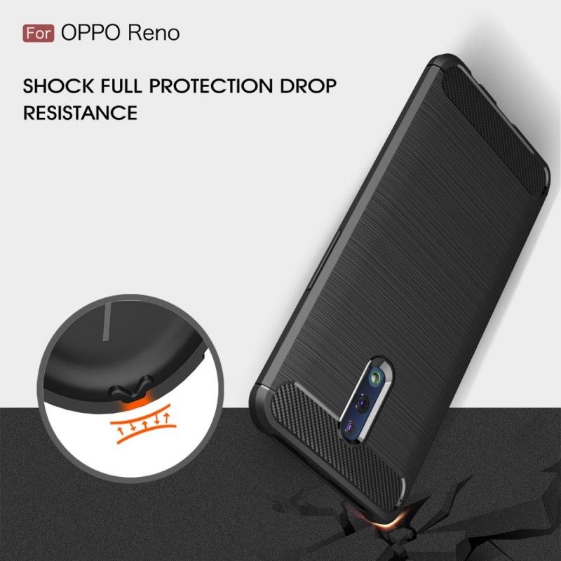 Coque Oppo Reno Fibre Carbone Brossée