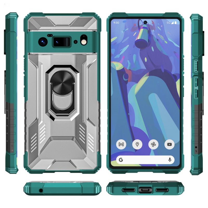 Coque Pour Google Pixel 6 Pro Rugged Shield Anneau Support