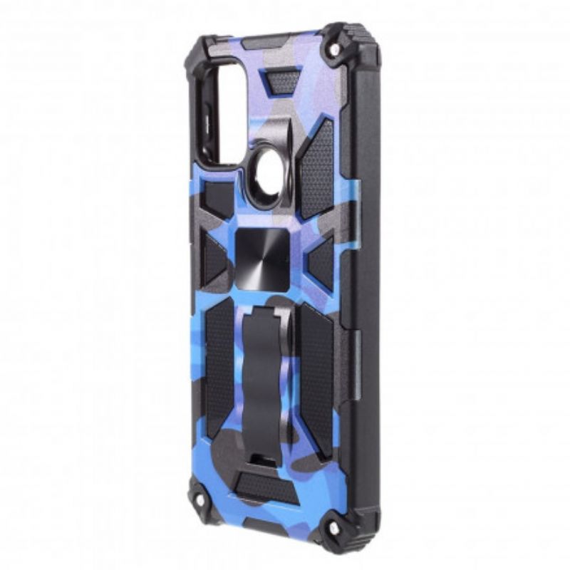 Coque Pour Moto G30 / G10 Camouflage Support Amovible