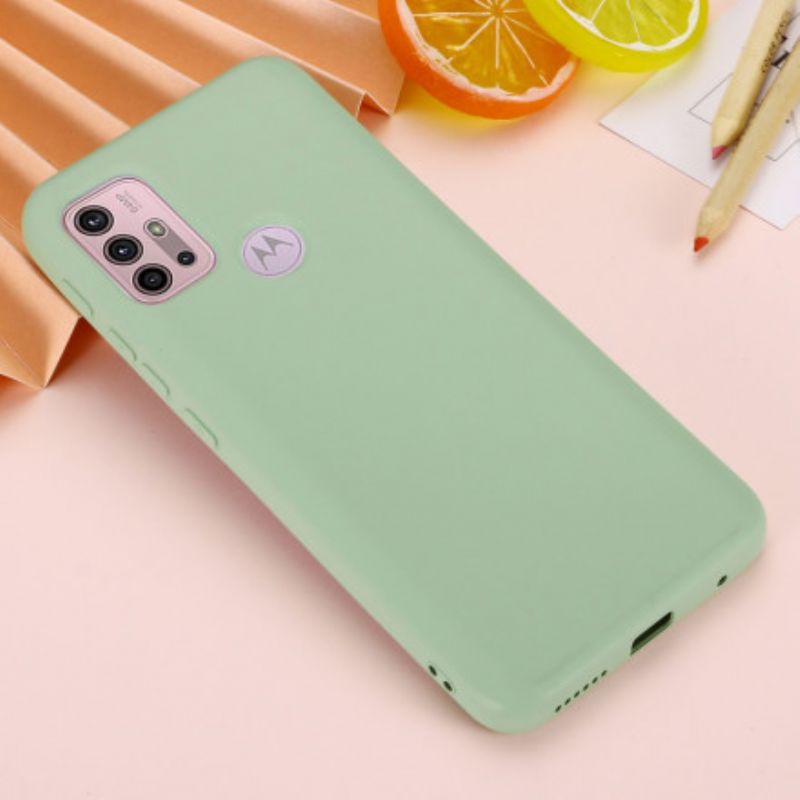 Coque Pour Moto G30 / G10 Silicone Liquide Avec Lanière