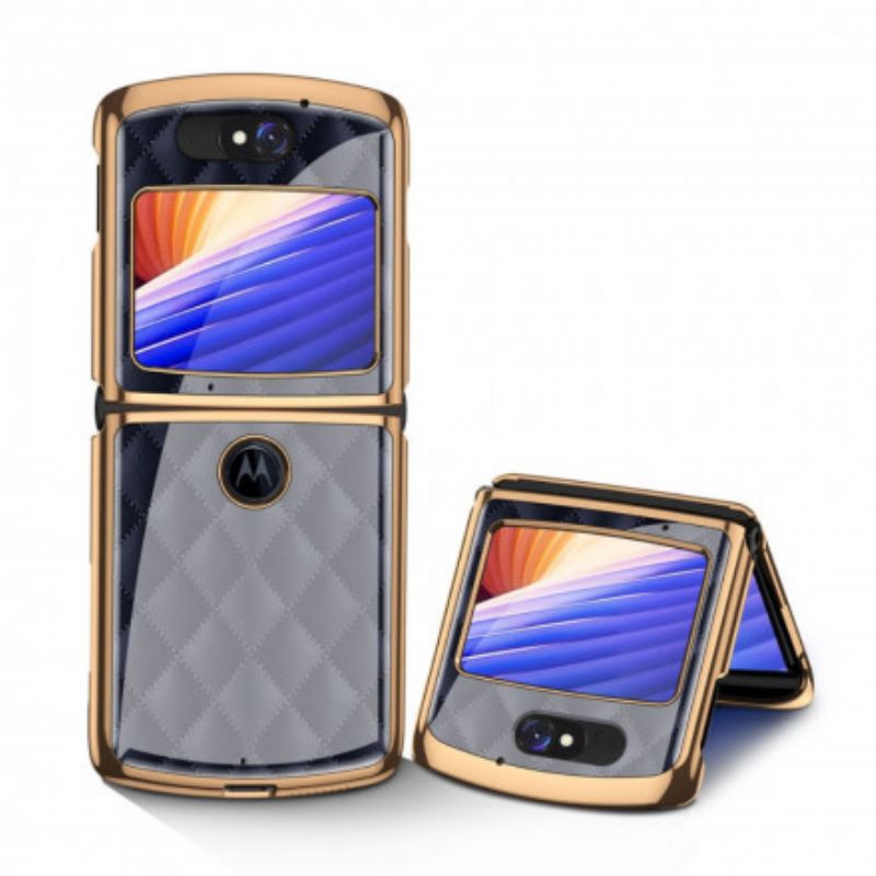 Coque Pour Motorola Razr 5G Verre Trempé Design Tissé Gkk