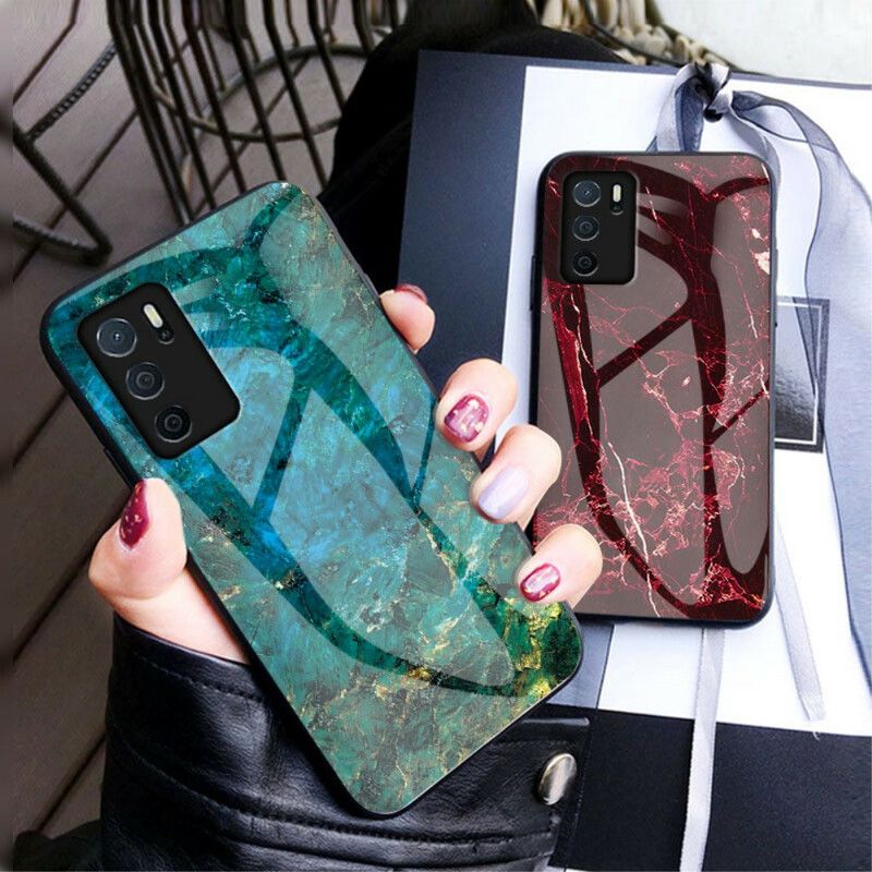 Coque Pour Oppo A16 / A16s Verre Trempé Marble Colors