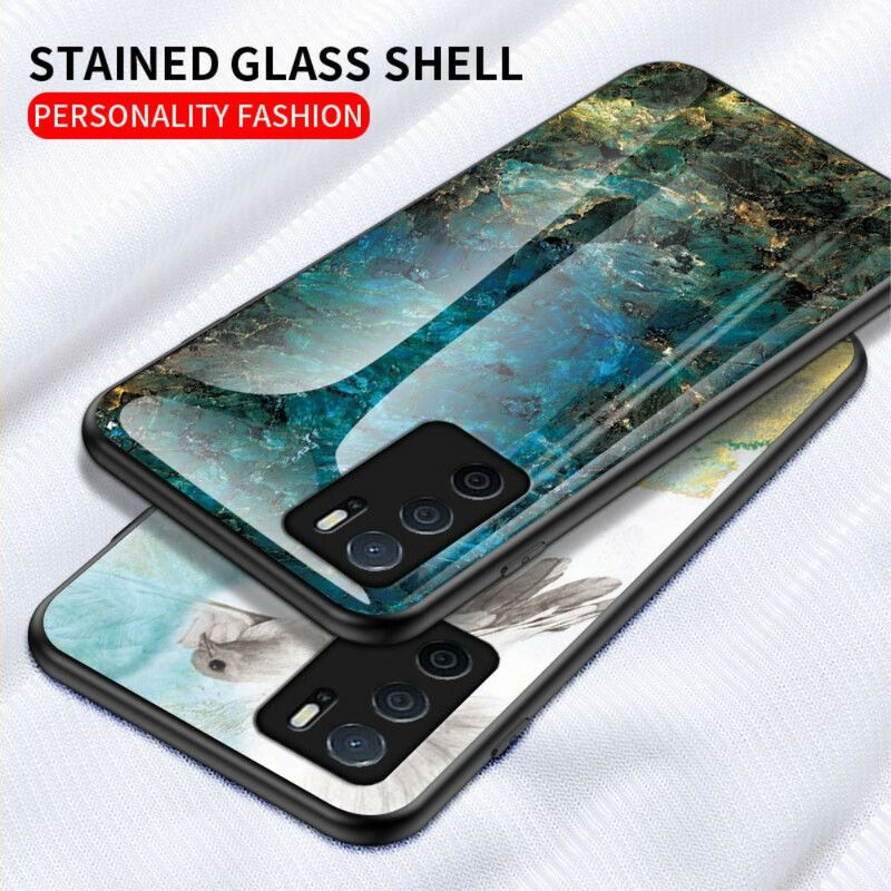 Coque Pour Oppo A16 / A16s Verre Trempé Marble Colors