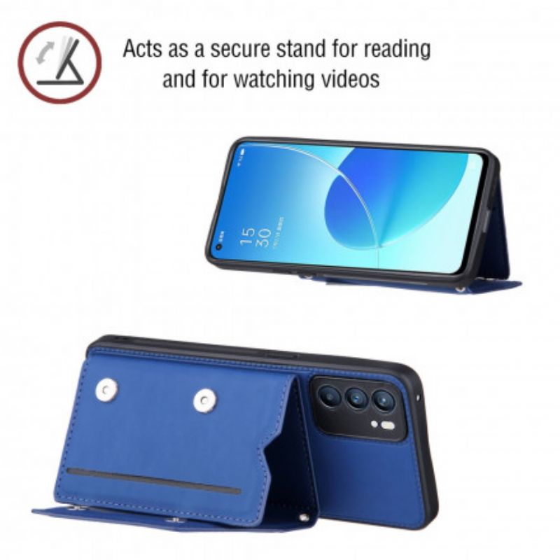 Coque Pour Oppo Reno 6 5G Bandoulière Porte-cartes