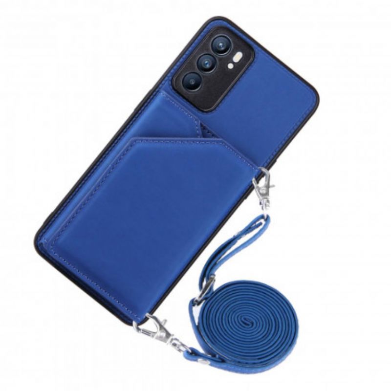 Coque Pour Oppo Reno 6 5G Bandoulière Porte-cartes