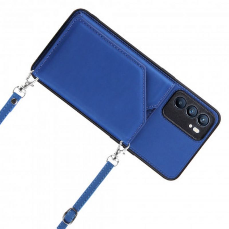 Coque Pour Oppo Reno 6 5G Bandoulière Porte-cartes