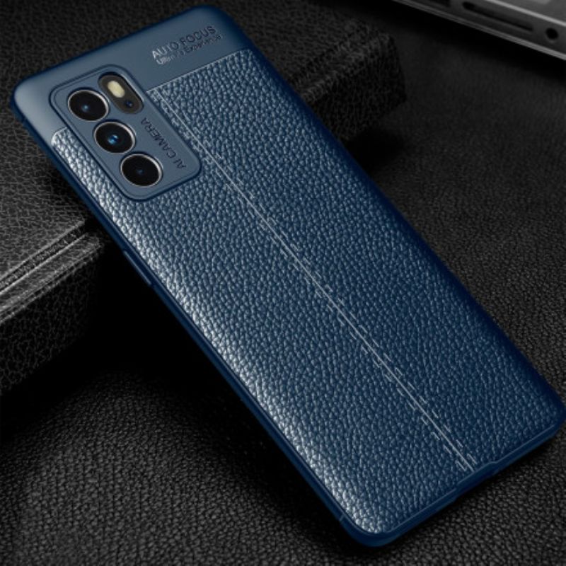 Coque Pour Oppo Reno 6 Pro 5G Effet Cuir Litchi