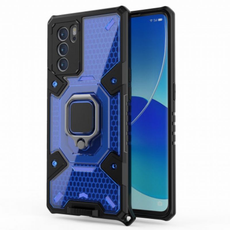 Coque Pour Oppo Reno 6 Pro 5G Nid D'abeille Avec Anneau