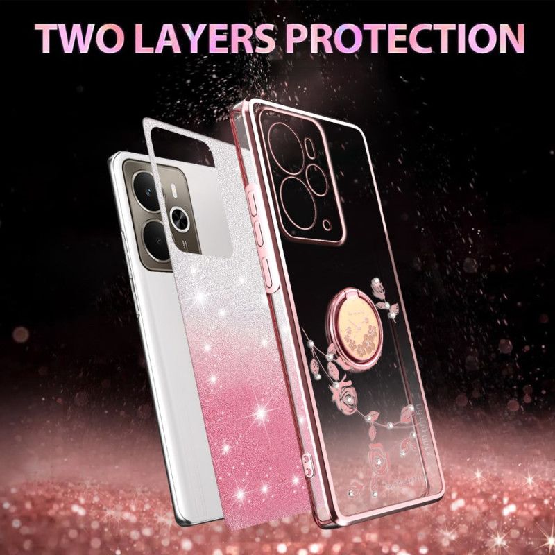 Coque Realme 14 5G / 14T 5G Anneau-Support Strass KADEM